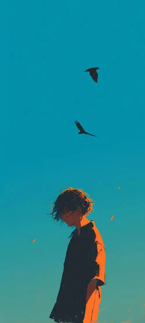 手机壁纸|简约干净ins风人物头像壁纸,高清原图