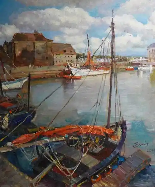 位上海画家创作,《从塞纳河到苏州河》油画展在沪揭幕_作品_画面_艺术