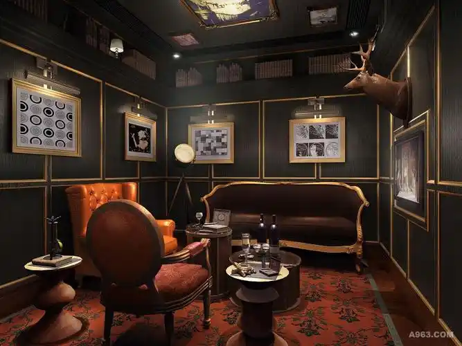 vip雪茄房设计效果图