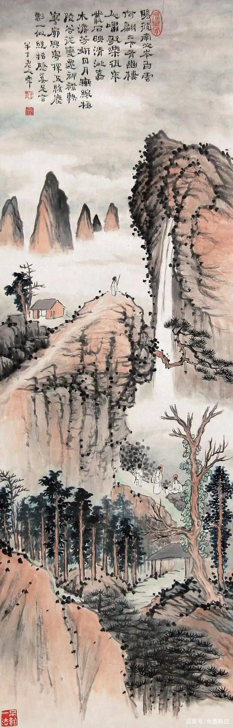 国画大家|"运古派"高手!陈半丁20幅山水画精选