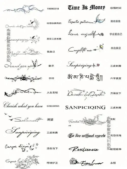 英文字母纹身锁骨纹身