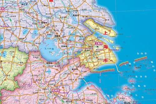 2021中国东部区域地图挂图 高清办公家用地图挂图 双面防水覆膜 上海