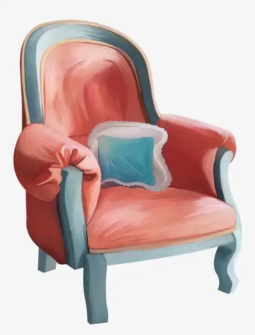 手绘粉色沙发免抠素材免费下载_觅元素51yuansu.com