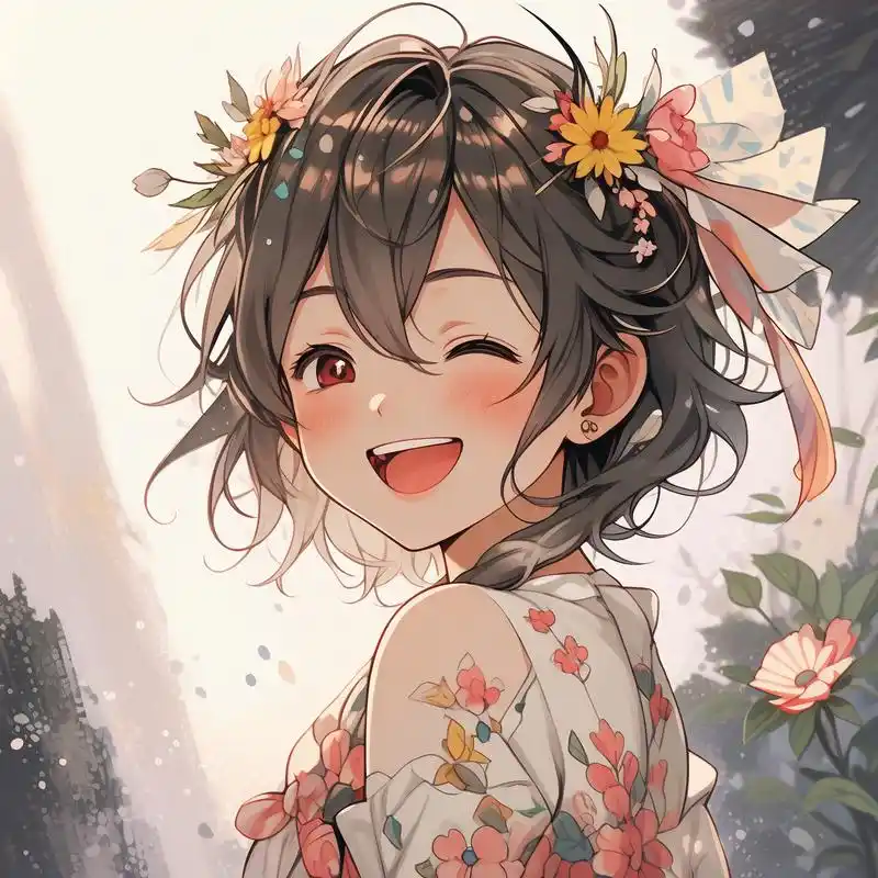 亲们,我来分享一组超级甜的微笑微信头像啦!