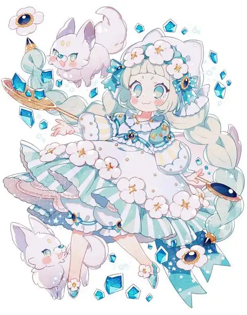 p站画师上倉エクq版可爱动漫美少女插画