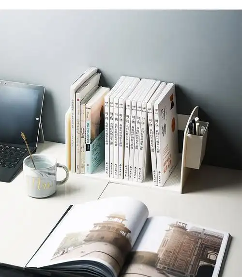 逸家伴侣书立书夹书靠书挡书架简易桌上夹书器简约学生用课桌放书的