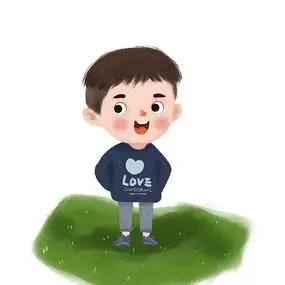 卡通西装小男孩