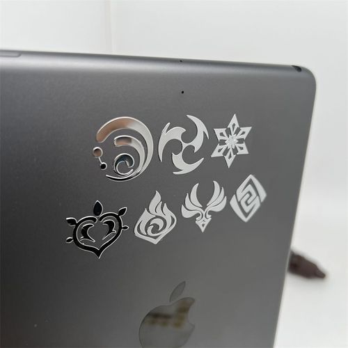 原神七元素图鉴电镀金属贴 米哈游创意装饰品高级质感可来图定制