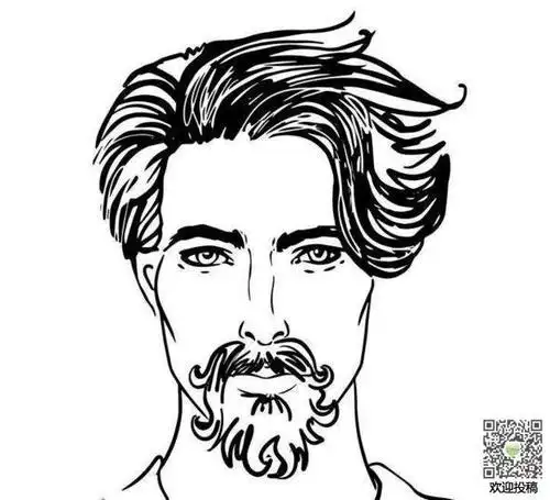 大胡子男人头像简笔画图片大胡子男人头像儿童绘画图集