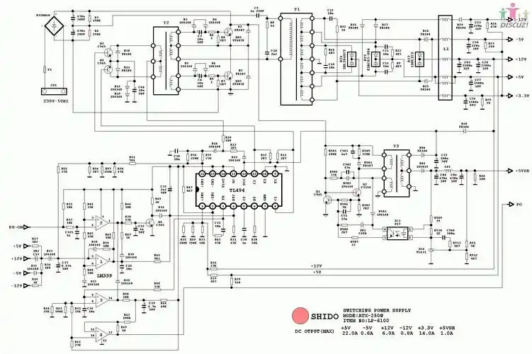 求助:dell(戴尔)hp-p2507fwp电脑主机电源线路图