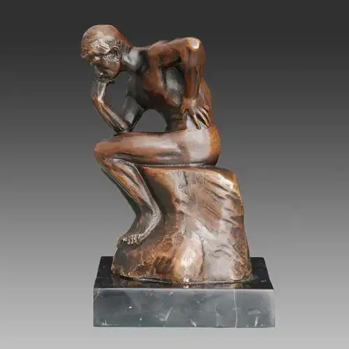 铜雕雕塑思想者ep999欧式人物工艺饰品酒店书房玄关摆件