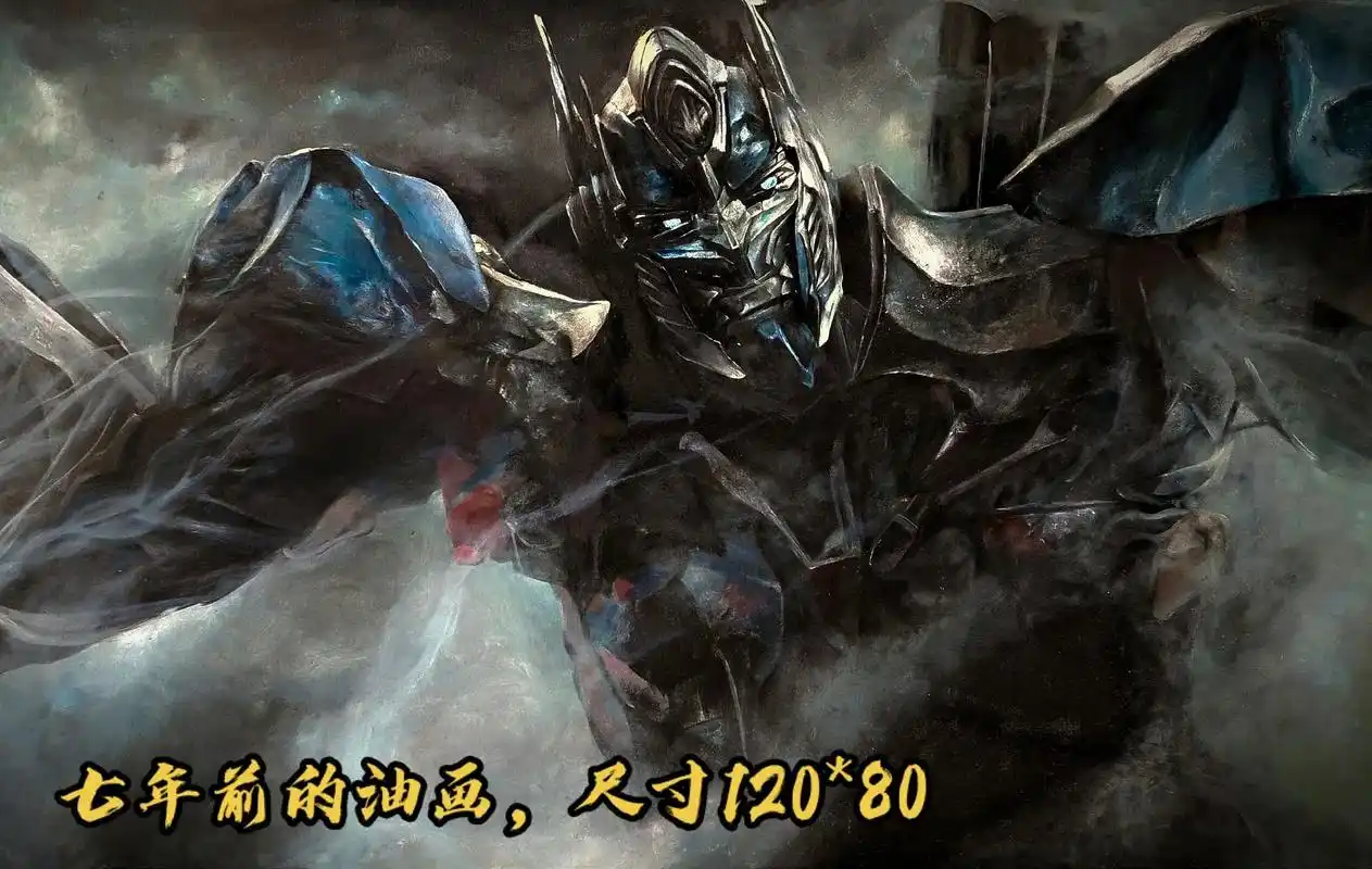 今天教大家画变形金刚擎天柱油画.男孩子没有不喜欢机甲的吧#画 - 抖