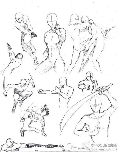 狂霸酷炫拽的武打动作大合集!分分钟让你画的人帅到没盆友!