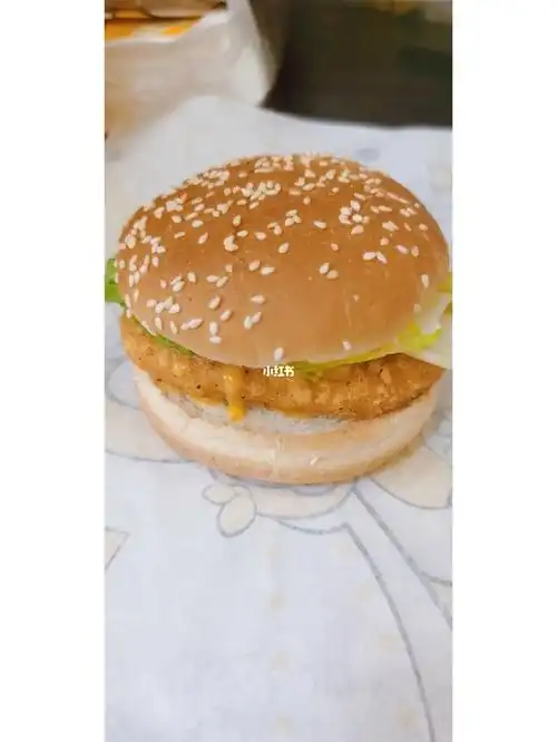 爆浆鸡排汉堡吃上一口很过瘾值得你品尝