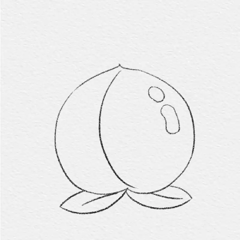 水果类—桃子🍑简笔画～ 粉粉嫩嫩的水蜜桃🍑简笔画来啦!💕💕