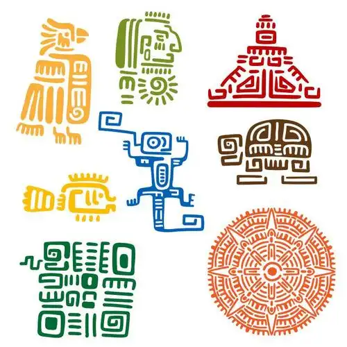 古代玛雅图腾矢量图