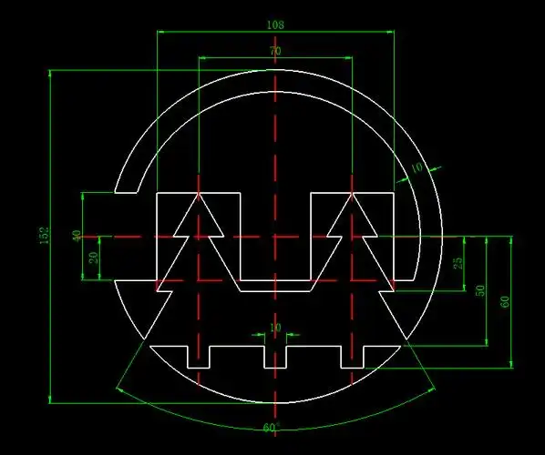 cad绘制森林标志图形过程_偏移_修剪_直线
