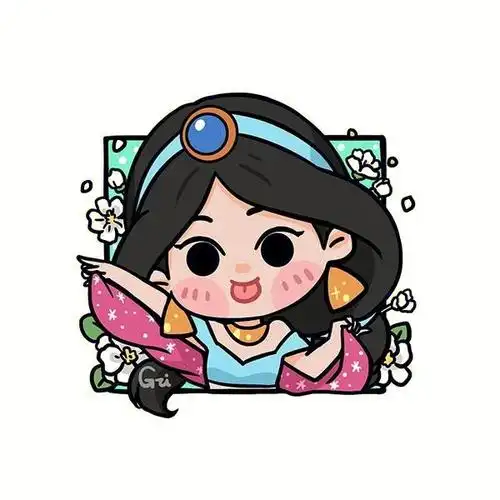 萌小g爱涂鸦迪士尼公主无水印q版头像