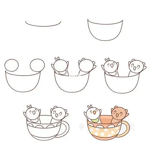 滚动乐园的简笔画