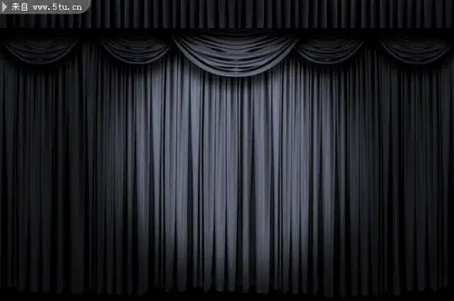 高清黑色布帘舞台背景素材