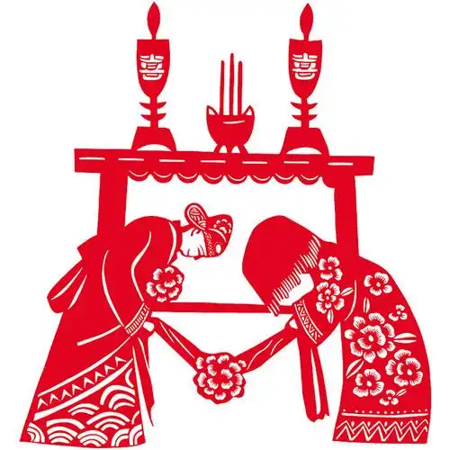 剪纸手工窗花中国国风装饰画镂空刻纸成品结婚剪纸