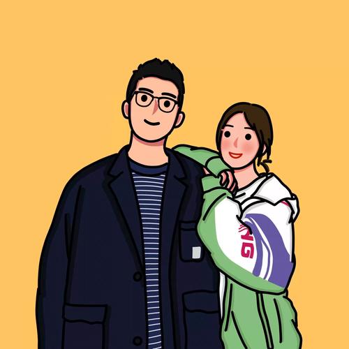 情侣头像定制画像卡通手绘真人照片q版漫画微信形象设计卡通画