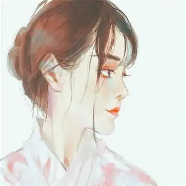 现代彩色素描头像女生唯美最新