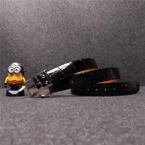 zilli泽力男士针扣高光鳄鱼皮皮带整条鳄鱼皮裁切无拼接男款腰带