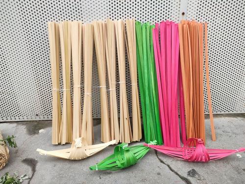 创意竹篾篇无节竹条学生手工diy材料风筝模型竹蔑编织丝薄竹蔑条