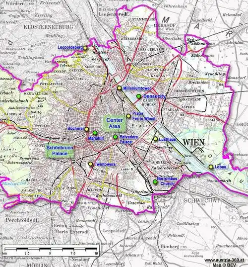 奥地利-维也纳地图