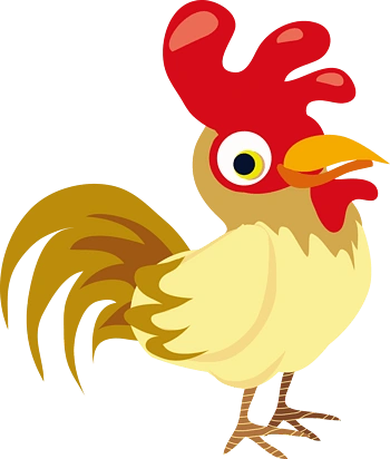 矢量卡通可爱大公鸡