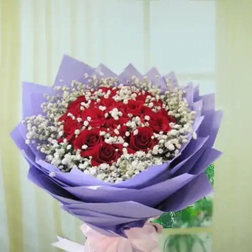 传递爱11枝红玫瑰芜湖鲜花速递马鞍山铜陵蚌埠花店情人节鲜花送花