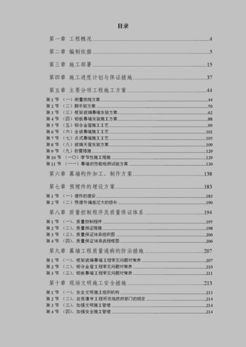 北京某国际中心幕墙施工组织设计方案-目录.doc