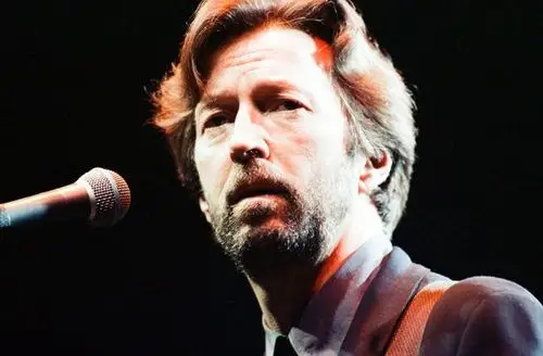 eric clapton on stage in 1992.