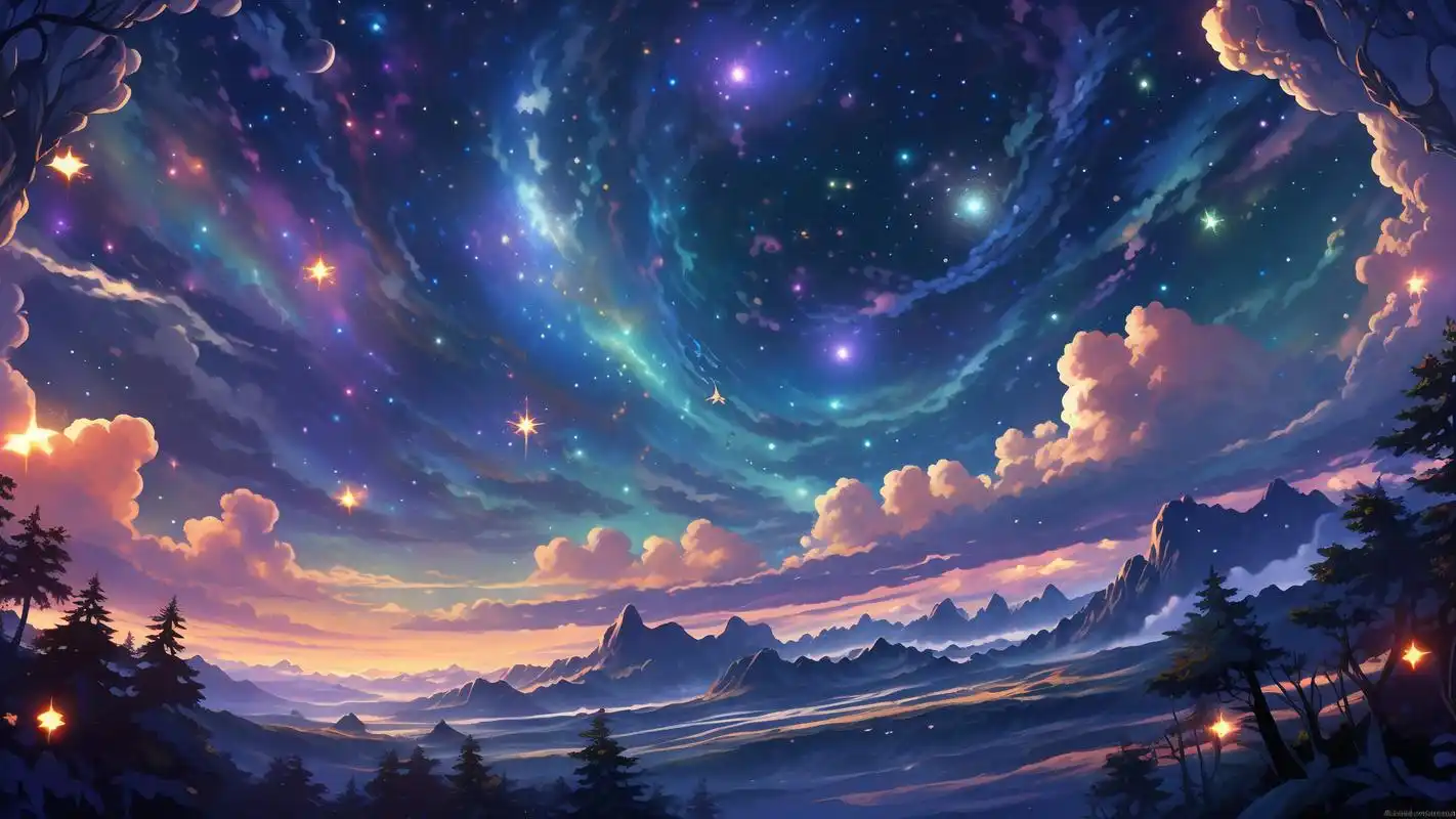 二次元星空壁纸90梦幻与现实的交汇