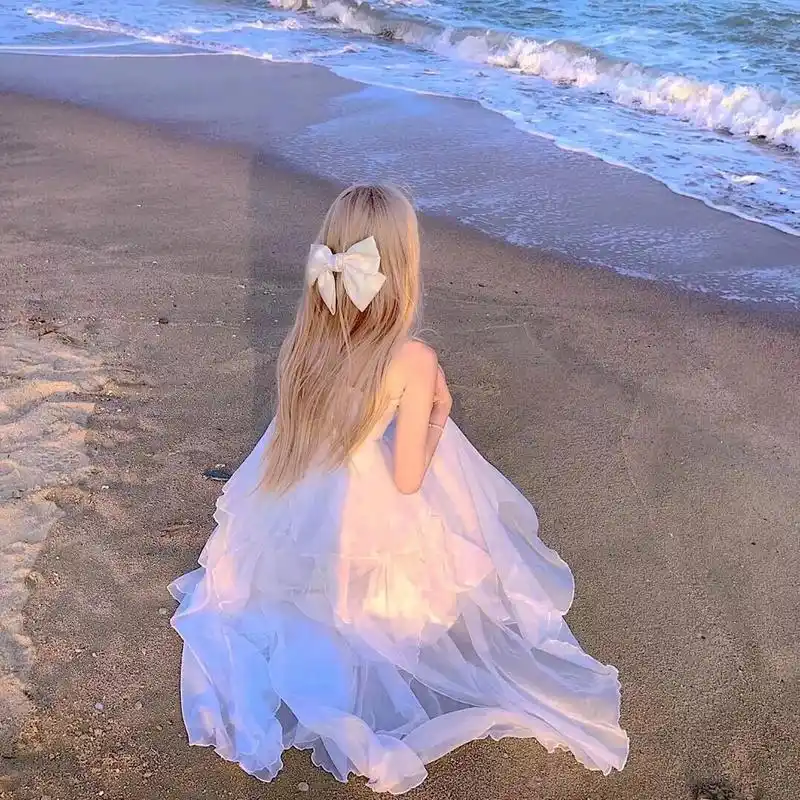 闺蜜头像|真人|很仙且温柔 眼前一亮的背影