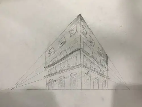 2020秋季素描入门下-1.9第十五周《成角透视》