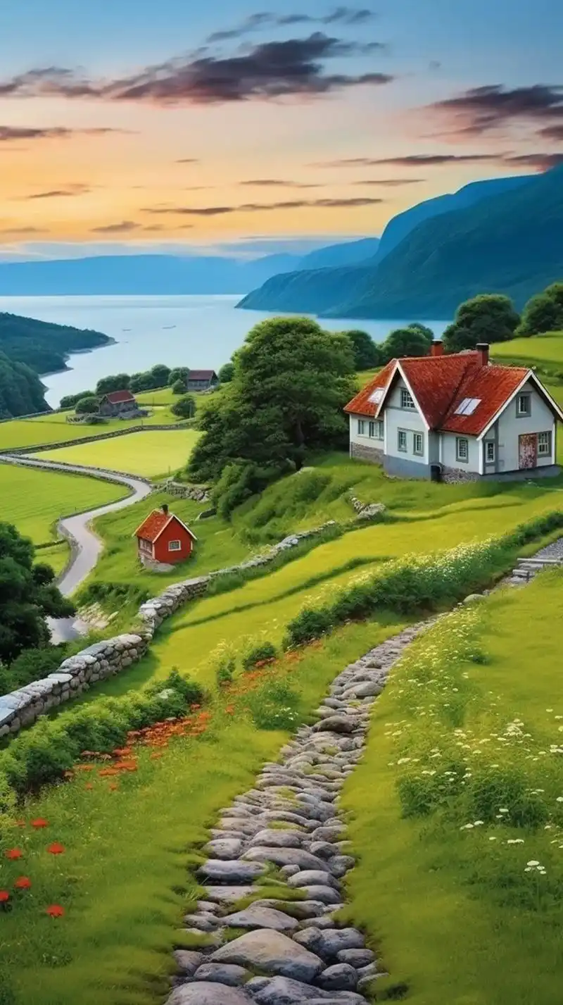 治愈系田园风景.抖音首页搜索 "灵创壁纸" 进小程序输入53 - 抖音