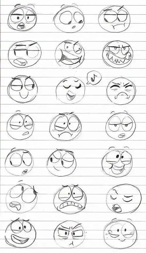 一组漫画人物表情素材,收干货了!