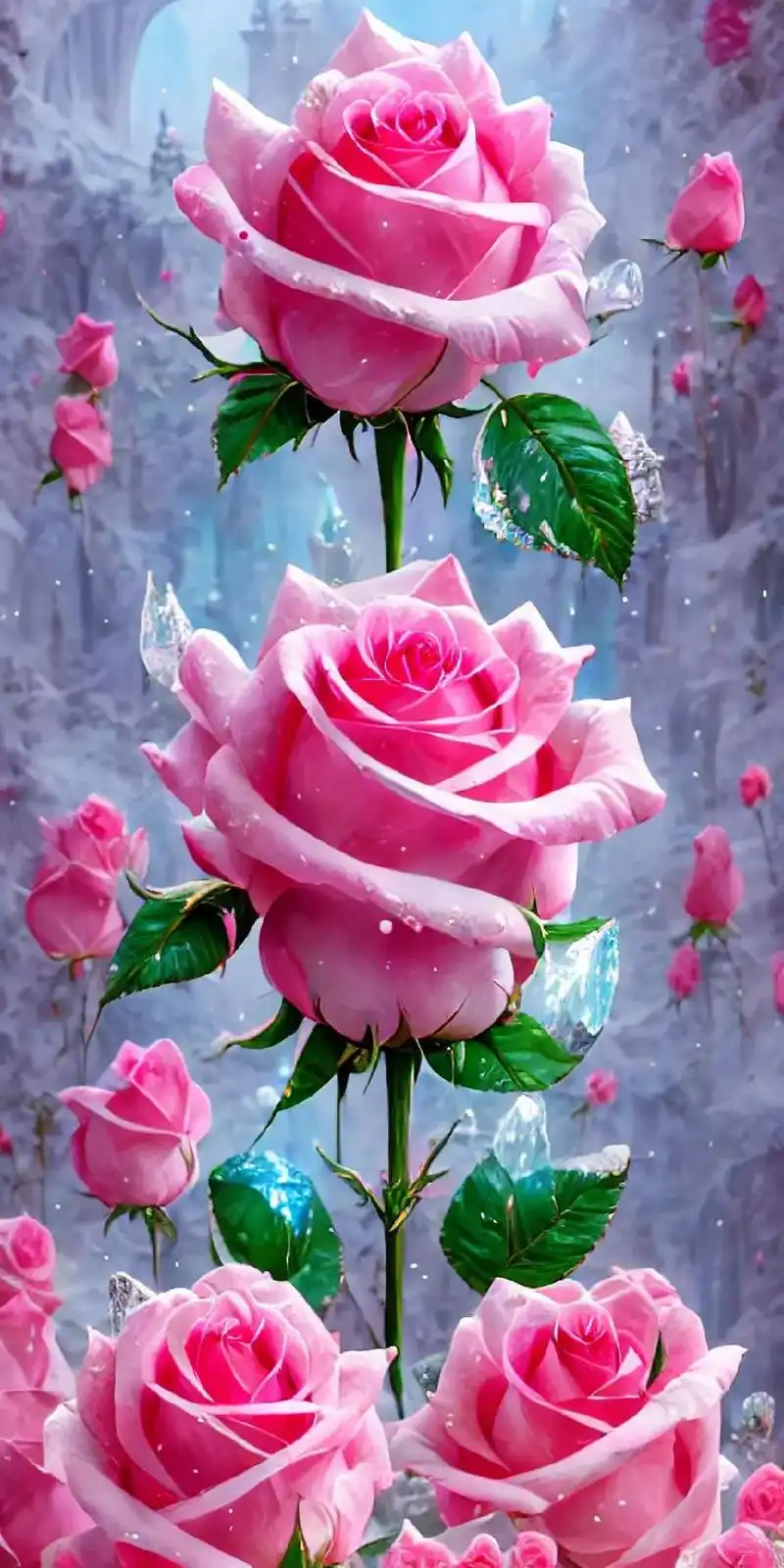 图文扶持计划入口 #闪闪壁纸 #图文伙伴计划 粉色玫瑰赠与 - 抖音