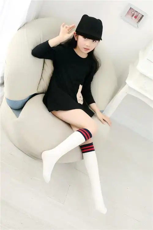 2016春秋新品女童条纹中筒袜儿童棉袜修身女童装袜子童装配饰袜