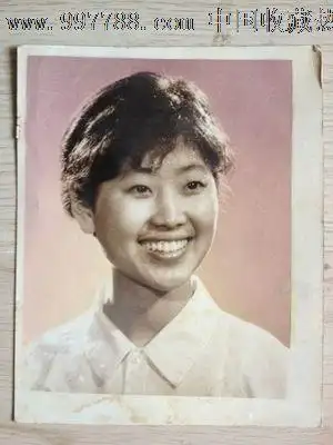 70年代大幅【漂亮美女】手工上彩照片