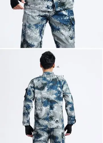 海洋夏季迷彩服城市空军迷彩作训服男女式数码训练服套装 165/84-88