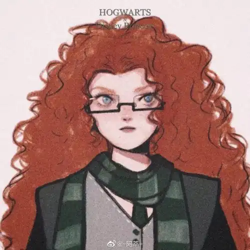 当迪士尼公主穿上霍格沃茨魔法学校校服