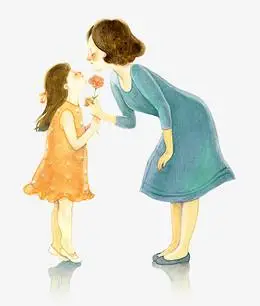 母婴母亲节手绘