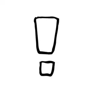 手画感叹号涂鸦.素描风格图标.装饰元素.孤立在白色背景上.平面设计.