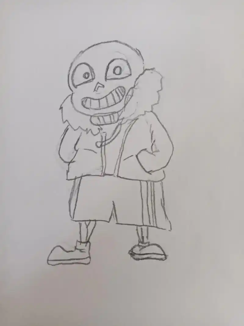 sans #手绘 #简笔画 #蓝客工作室 不喜勿喷 - 抖音