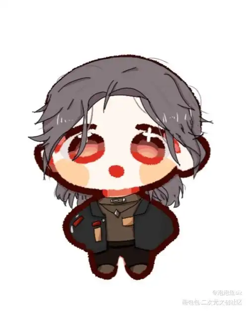 宋居寒_一醉经年寒故q版绘画作品