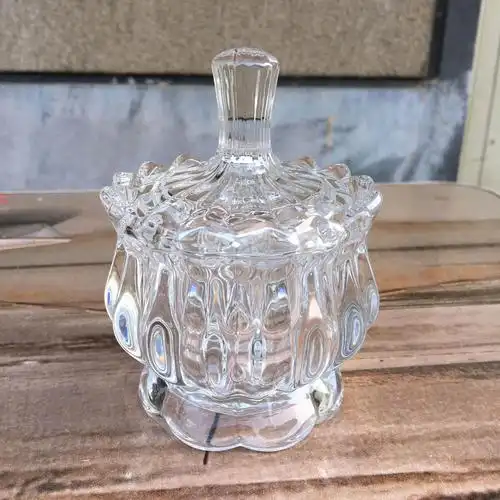 玻璃南瓜糖果罐透明带盖储物罐消磁碗糖缸调味罐烟缸首饰盒蜡烛杯