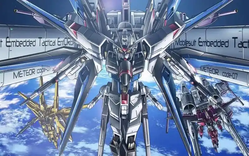 高达seed高达seed最强高达强袭自由高达亮相基拉驾驶瞬间秒杀一切